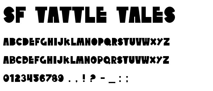 SF Tattle Tales font